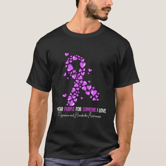 片頭痛および頭痛認識度 Tシャツ (正面)