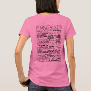 片頭痛のティーの女性薄い色 Tシャツ