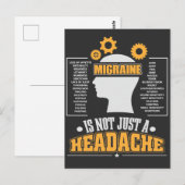 片頭痛の意識向上の戦士 頭痛の人 ポストカード (正面/裏面)