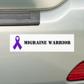 片頭痛の戦士-バンパーステッカー バンパーステッカー (車上)