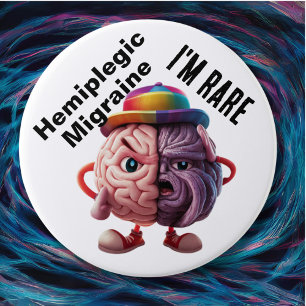 片頭痛の片頭痛I'm Lare badge 缶バッジ