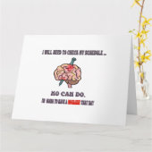 片頭痛の言い訳！  社会的交流を避ける！ カード (黄色い花)