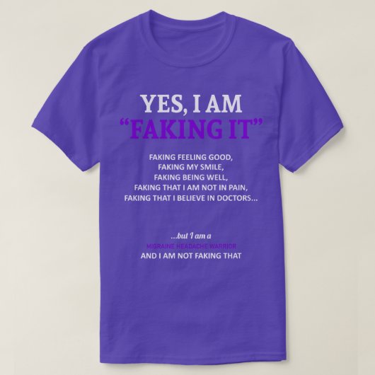 片頭痛の認識度この中で偽善中 Tシャツ (デザイン正面)