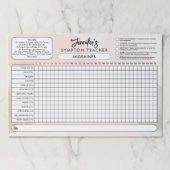 片頭痛パーソナライズされたの症状トラッカー ペーパーパッド (正面)