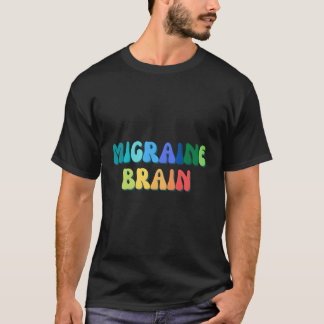 片頭痛性脳の頭痛認識度虹色 Tシャツ