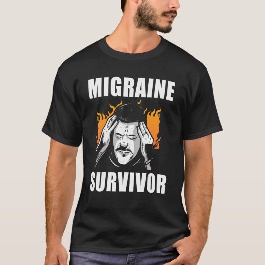 片頭痛生存者片頭痛戦士認識度月 Tシャツ (正面)