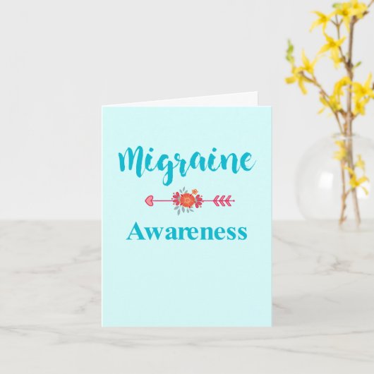 片頭痛痛認識度 カード (黄色い花)