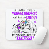 片頭痛認識度月型リボンギフト マウスパッド (マウス)