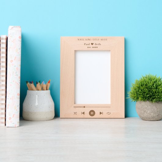 版木、銅版、版画とカスタムのソングフォトフレーム愛好家 レーザー彫刻フレーム (正面)