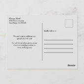 版木、銅版、版画ゴールデンフローラ結婚式の日付を保存 ポストカード (裏面)