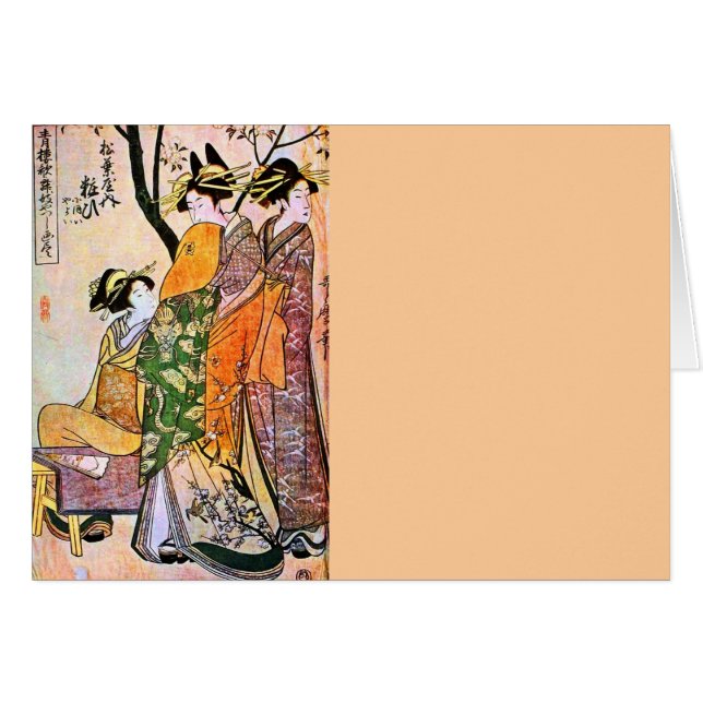版木、銅版、版画日本のスリーゲイシャ1911 (正面横)