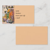 版木、銅版、版画日本のスリーゲイシャ1911 名刺 (正面/裏面)