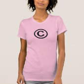 版権の記号の女性のTシャツ Tシャツ (正面)