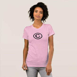 版権の記号の女性のTシャツ Tシャツ