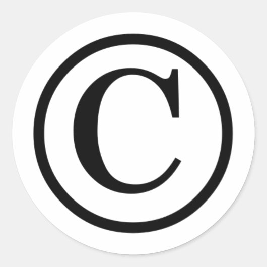 版権の記号の物… ラウンドシール (正面)
