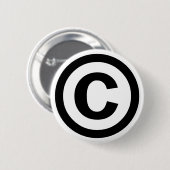 版権の記号の著作権で保護されたコピーの権利アイコン印 缶バッジ (正面&裏面)