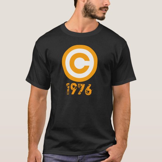 版権の1976年のヴィンテージ Tシャツ (正面)