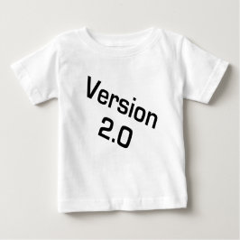 版2.0子供か幼児ギークのワイシャツ ベビーTシャツ