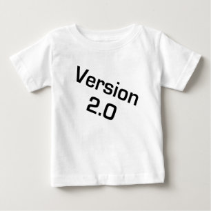 版2.0子供か幼児ギークのワイシャツ ベビーTシャツ