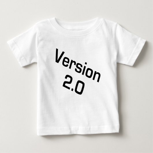 版2.0子供か幼児ギークのワイシャツ ベビーTシャツ (正面)
