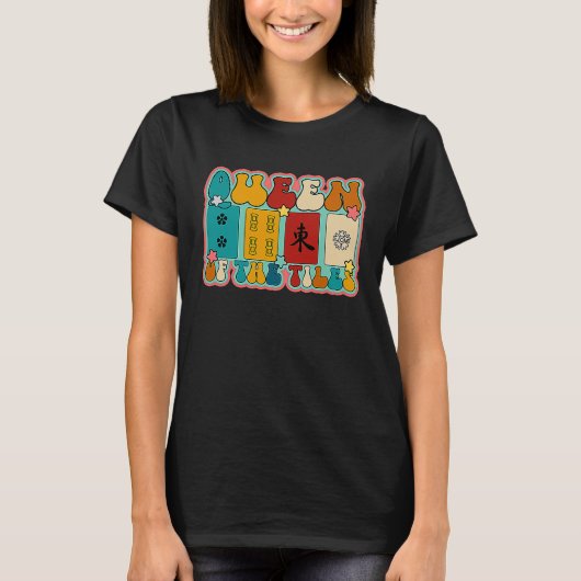 牌のクイーン麻雀中国の師 Tシャツ (正面)