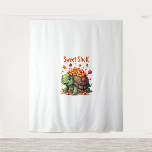 牙のあるカメ タペストリー (正面)