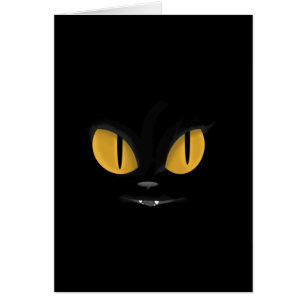 牙のある可愛いいたずらっぽい黒猫