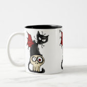 牙の子猫 ツートーンマグカップ (左)