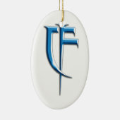 牙のXMessの曲がったオーナメント セラミックオーナメント (右)