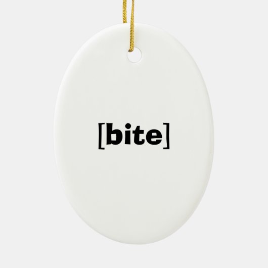 牙のXMessの曲がったオーナメント セラミックオーナメント (裏面)