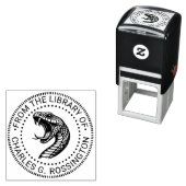 牙をむき出したヘビの頭 ライブラリ ブック 名前 セルフインキングスタンプ (インサイチュ)