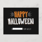 牙(きば)で最高のハロウィン | 不気味な吸血鬼の牙 シーズンポストカード (裏面)