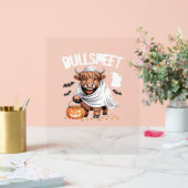 牛おかしなハロウィーン不気味動物愛好家必須 アクリルサイン (ウェディング)