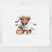 牛おかしなハロウィーン不気味動物愛好家必須 スパークリングワインラベル (シングルラベル)