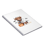 牛おかしなハロウィーン不気味動物愛好家必須 ノートブック (右側)
