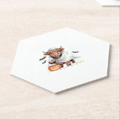 牛おかしなハロウィーン不気味動物愛好家必須 ペーパーコースター (アングル)