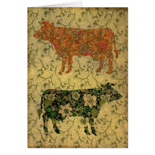 牛おもしろいすべての行事空白のグリーティングカード (正面)