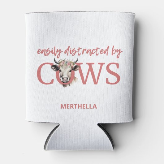 牛おもしろいのヴィンテージフローラに気を取られる 缶クーラー (正面)