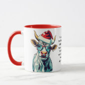 牛おもしろいの休日の生存のヒント マグカップ (左)