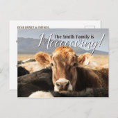 牛おもしろいの動き 案内ポストカード (正面/裏面)