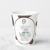 牛おもしろいの家畜誕生会  紙コップ (正面)