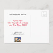 牛おもしろいの新しい住所引っ越しました 案内ポストカード (裏面)