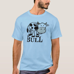 牛おもしろいの滑稽な牛 Tシャツ