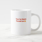 牛おもしろいの漫画 – ミルクと筋肉で燃料 ジャンボコーヒーマグカップ (右)