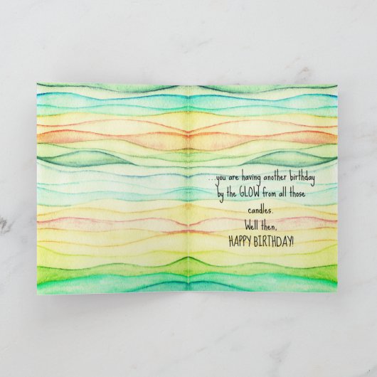 牛おもしろいの犬の頭の写真の背カラフル景 カード (内部)