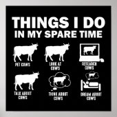 牛おもしろいの6私は私の余暇で行う ポスター (正面)