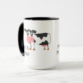 牛おもしろいは泥の中にない マグカップ (正面左)