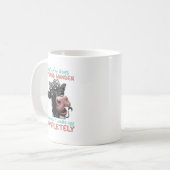 牛おもしろいは迷うばかりではない コーヒーマグカップ (正面左)