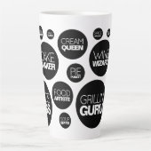 牛おもしろいスポット調理師シェフの役職 カフェラテマグ (正面)