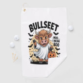 牛おもしろいハロウィーン ゴルフタオル (インサイチュ)